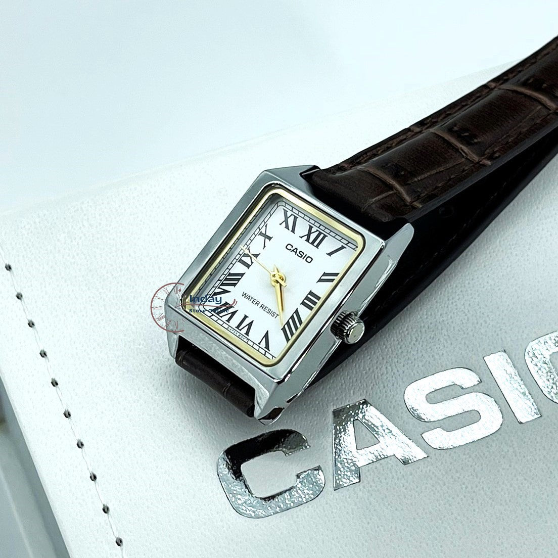 Casio Women's Watch LTP-V007L-7B2 Analog Leather Band Water Resistant Mineral Glass
