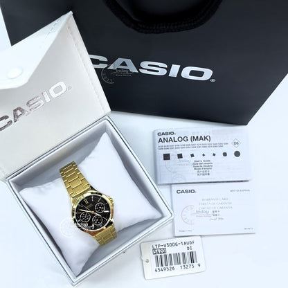 Casio Standard Women's Watch LTP-V300G-1A Gold ion Plated Stainless Steel Band Mineral Glass