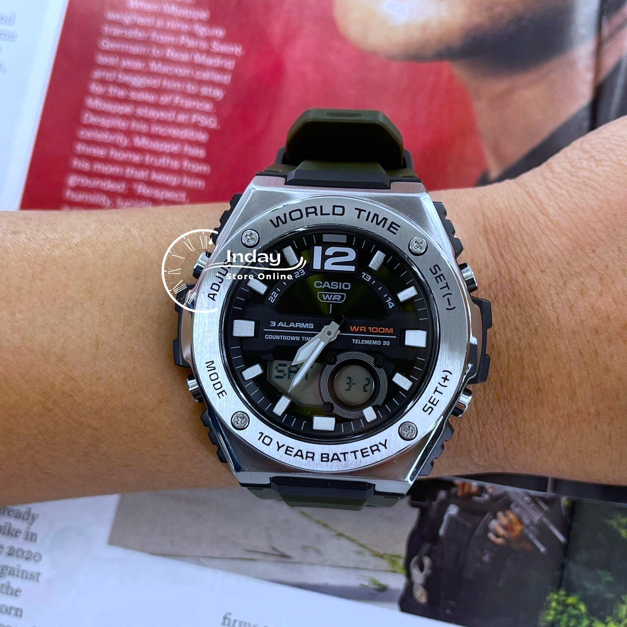 Casio Analog-Digital Men's Watch MWQ-100-3A Analog-Digital Resin Band ...