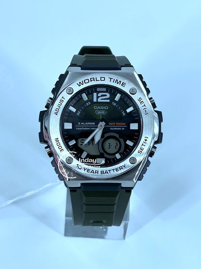 Casio Analog-Digital Men's Watch MWQ-100-3A Analog-Digital Resin Band Resin Glass Battery Life: 10 years