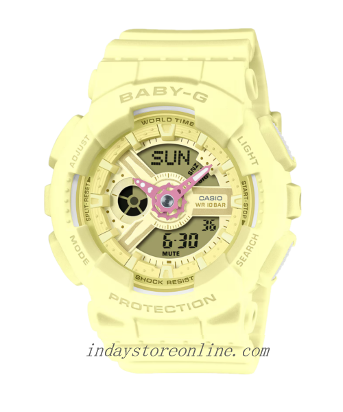 Casio Baby-G Women's Watch BA-110AH-9A Mineral Glass Resin Band Shock Resistant