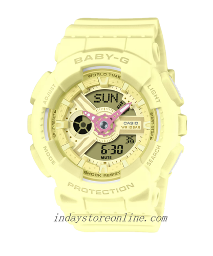 Casio Baby-G Women's Watch BA-110AH-9A Mineral Glass Resin Band Shock Resistant