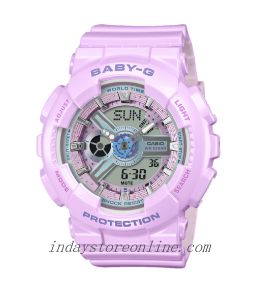 Casio Baby-G Women's Watch BA-110MC-6A Resin Band Mineral Glass Shock Resistant Battery Life: 2 Years