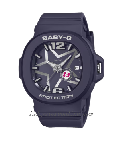 Casio Baby-G Women's Watch BGA-10D-2A1 Resin Mineral Glass Band Shock Resistant Battery Life: 3 Years