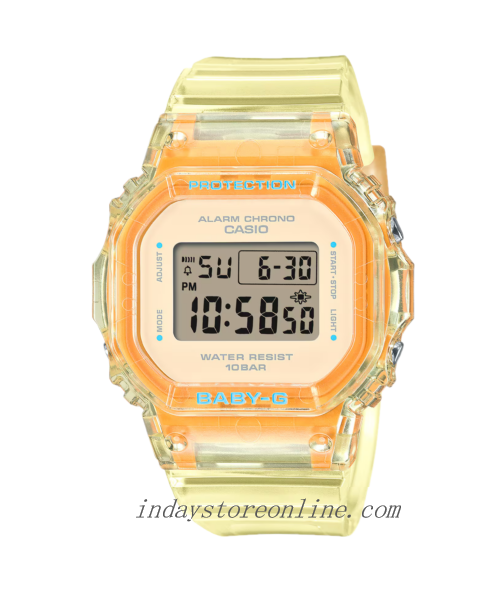 Casio Baby-G Women's Watch BGD-565SJ-9 Resin Band Shock Resistant Transparent Color Strap