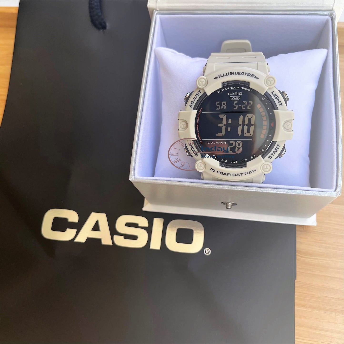 Casio Illuminator AE1500WH Series | 10-Year Battery | LED Backlight |  5-Alarms | 1/100 Sec Stopwatch | Men's Digital Watch