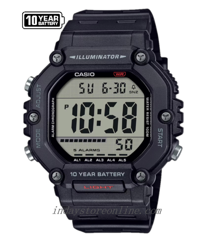 Casio Digital Men's Watch AE-1600H-1A Resin Band Resin Glass Battery Life: 10 years