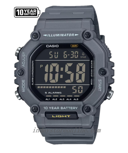 Casio Digital Men's Watch AE-1600H-8B Resin Band Resin Glass Battery Life: 10 years