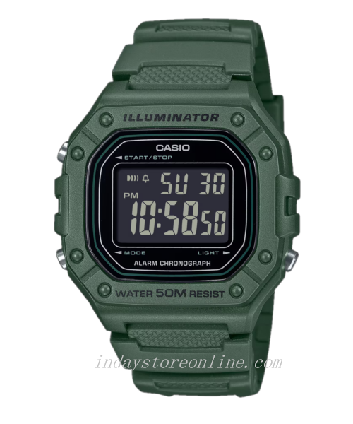 Casio Digital Men's Watch W-218H-3B Resin Glass Resin Band Battery Life: 7 years
