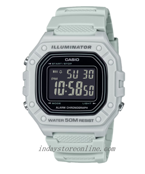 Casio Digital Men's Watch W-218H-8B Resin Glass Resin Band Battery Life: 7 years
