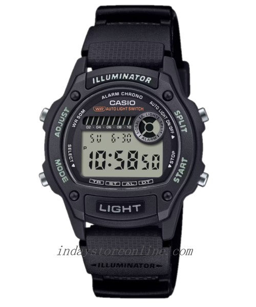 Casio Digital  Men's Watch W-220H-1A Resin Band Resin Glass