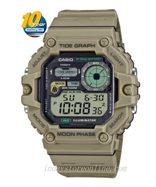 Casio Digital Men's Watch WS-1700H-5A Resin Band Resin Glass Battery Life: 10 years