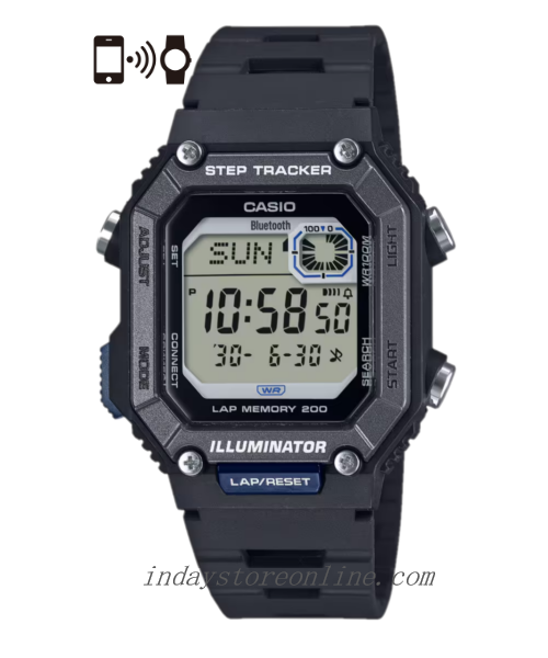 Casio Digital Men's Watch WS-B1000-1A Step Tracker Mobile link (Wireless linking using Bluetooth®)