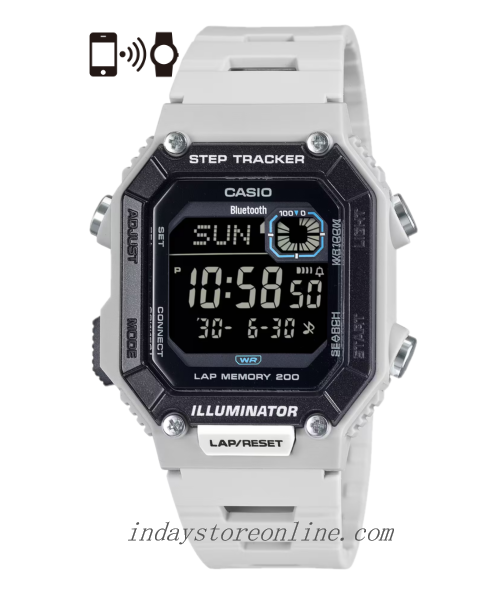 Casio Digital Men's Watch WS-B1000-8B Step Tracker Mobile link (Wireless linking using Bluetooth®)