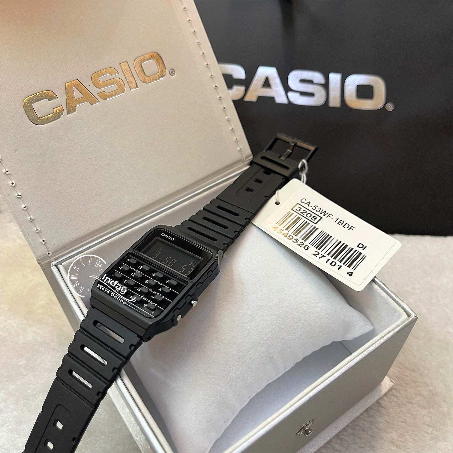Casio Digital Unisex Watch CA-53WF-1B Calculator Black Color Resin Strap