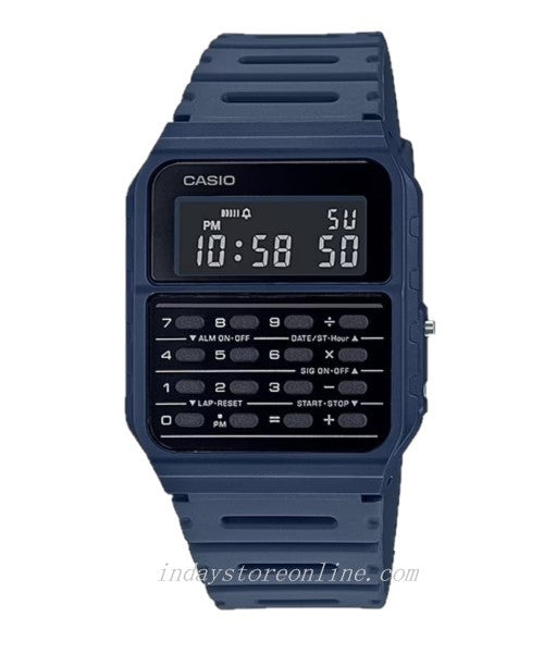 Casio Digital Unisex Watch CA-53WF-2B Digital Data Bank Resin Band Resin Glass Battery Life 5-Years