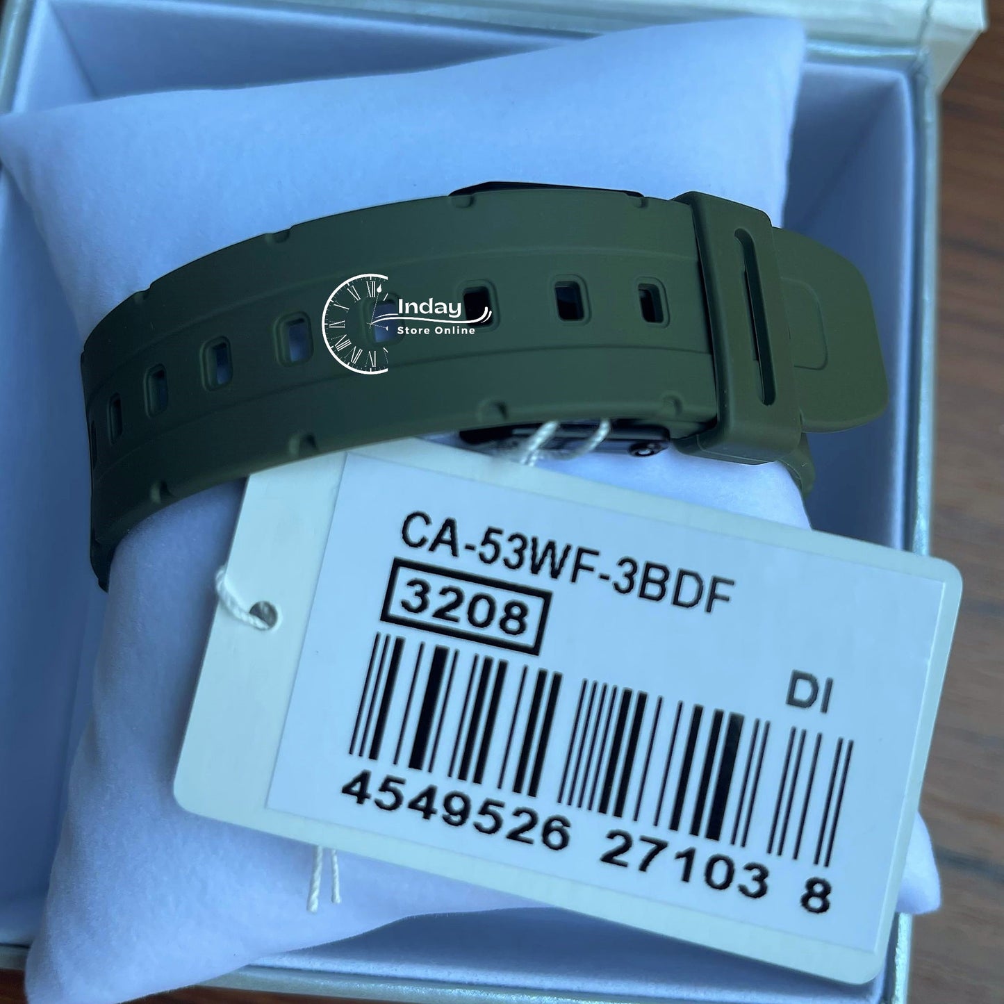 Casio Digital Unisex Watch CA-53WF-3B Calculator Digital Green Color Resin Band Resin Glass