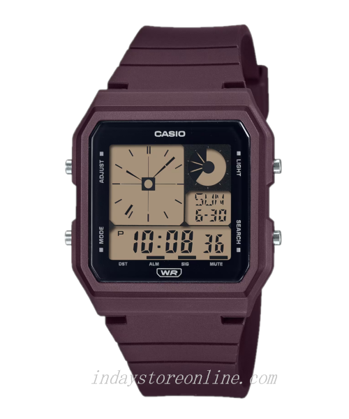 Casio Digital Unisex Watch LF-20W-5A Maroon Color Resin Strap