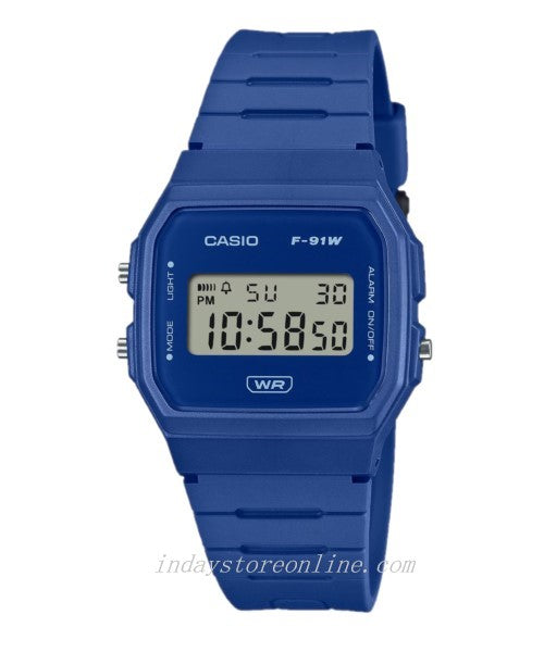 Casio Digital Women's Watch F-91WB-2A1 Bio-based Resin Band Battery Life: 7 years