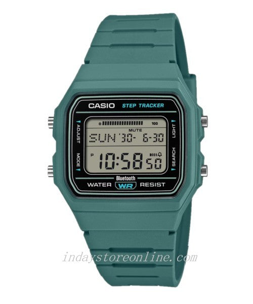 Casio Digital Watch F-B100W-3A Resin Glass Bio-Based Resin Band Mobile Link Bluetooth Battery Life 2 Years