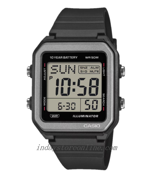 Casio Digital Watch W-221H-1A Resin Glass Resin Band Battery Life: 10 Years
