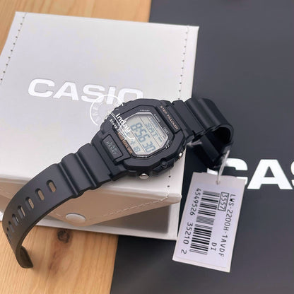Casio Digital Women's Watch LWS-2200H-1A Sporty Design Black Color Resin Strap