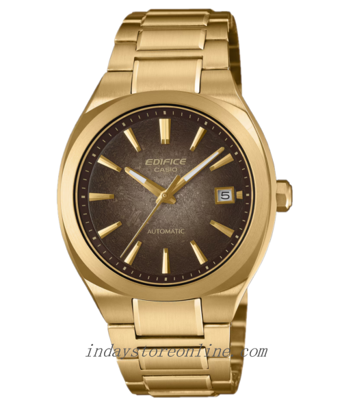 Casio Edifice Automatic Men's Watch EFK-200DG-5A Sapphire Crystal See through Screw Lock Solid Stainless Steel Band