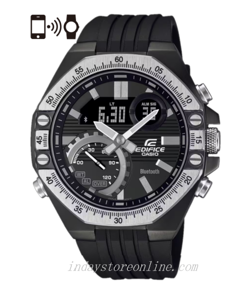 Casio Edifice Men's Watch ECB-10TP-1A Automotive Toolkit Inspired Design Mobile link Bluetooth