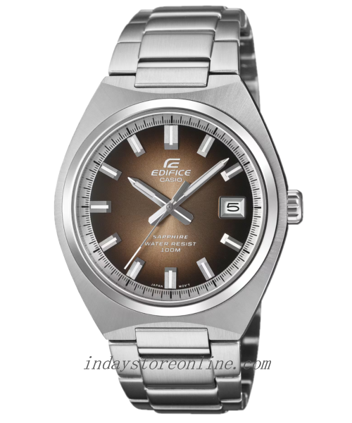 Casio Edifice Men's Watch EFB-109D-5A 3-Hand Analog Sapphire Crystal Stainless Steel Band Battery Life: 3 years
