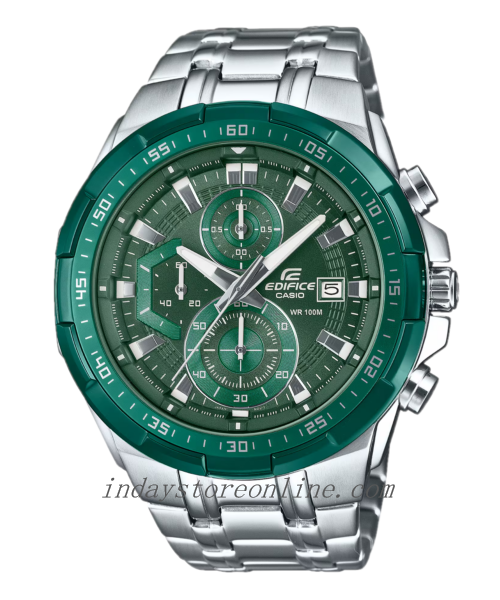 Casio Edifice Men's Watch EFR-539DE-3A Mineral Glass Chronograph Stainless Steel Band