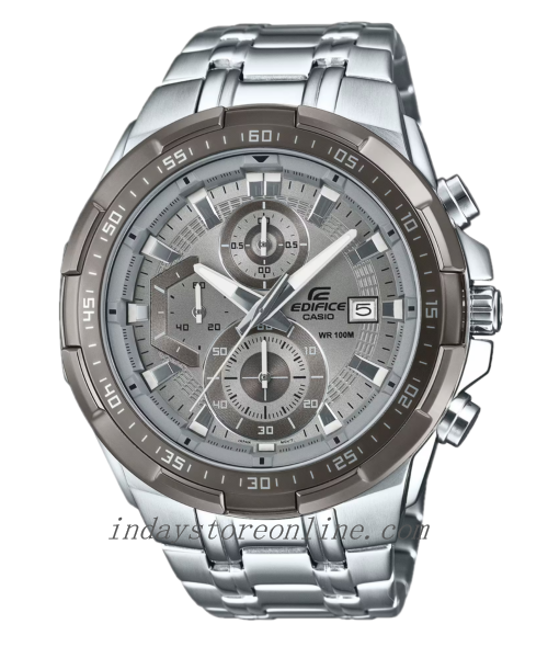 Casio Edifice Men's Watch EFR-539DE-8A Mineral Glass Chronograph Stainless Steel Band