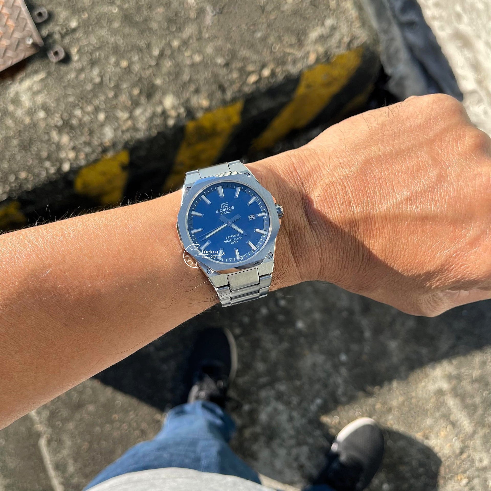 Casio Edifice Men's Watch EFR-S108D-2A 3-Hand Analog Stainless