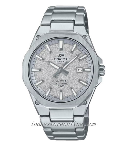 Casio Edifice Men's Watch EFR-S108DE-8A 3-Hand Analog Sapphire Crystal Stainless Steel Band