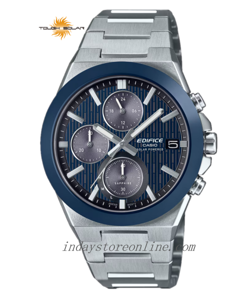Casio Edifice Men's Watch EFS-S650D-2A Chronograph Stainless Steel Band Tough Solar