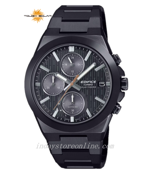 Casio Edifice Men's Watch EFS-S650DC-1A Chronograph Stainless Steel Band Tough Solar