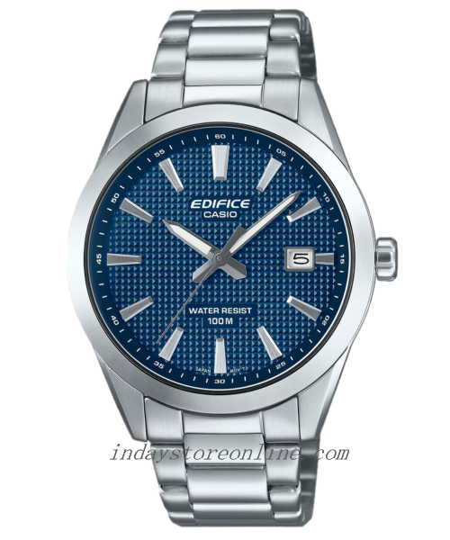 Casio Edifice Men's Watch EFV-160D-2A 3-Hand Analog Mineral Glass Stainless Steel Band