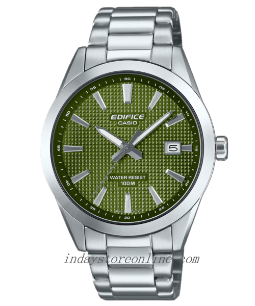 Casio Edifice Men's Watch EFV-160D-3A 3-Hand Analog Mineral Glass Stainless Steel Band