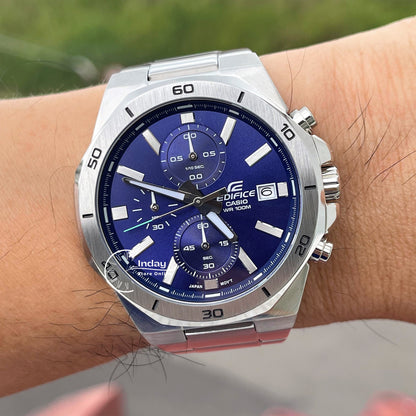 Casio Edifice Men's Watch EFV-640D-2A Stainless Steel Band One-touch 3-fold Clasp