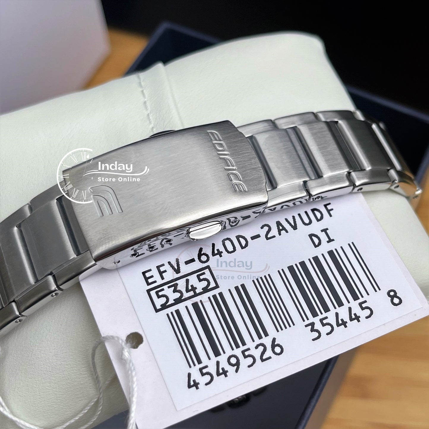 Casio Edifice Men's Watch EFV-640D-2A Stainless Steel Band One-touch 3-fold Clasp