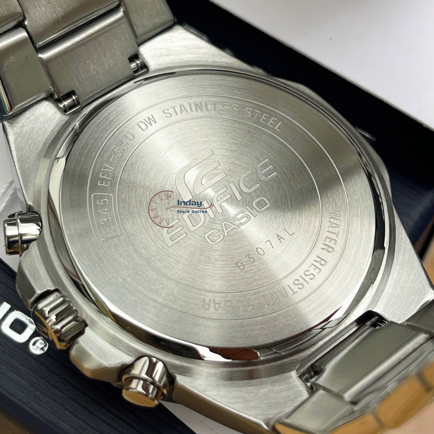 Casio Edifice Men's Watch EFV-640D-2A Stainless Steel Band One-touch 3-fold Clasp