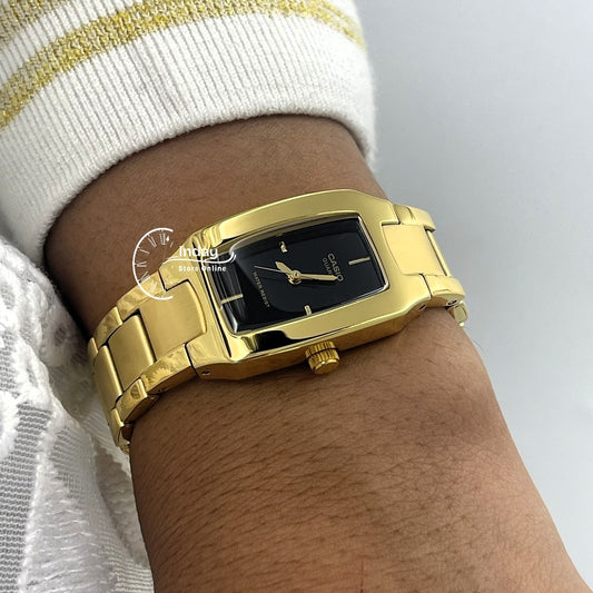 Casio Fashion Women's Watch LTP-1165N-1C Gold Plated Stainless Steel Band Mineral Glass
