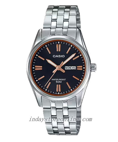 Casio Standard Women's Watch LTP-1335D-1A2 Mineral Glass Stainless Steel Band Triple-fold Clasp