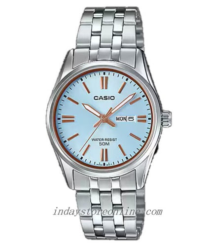 Casio Standard Women's Watch LTP-1335D-2A Mineral Glass Stainless Steel Band Triple-fold Clasp