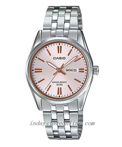 Casio Standard Women's Watch LTP-1335D-4A Mineral Glass Stainless Steel Band Triple-fold Clasp