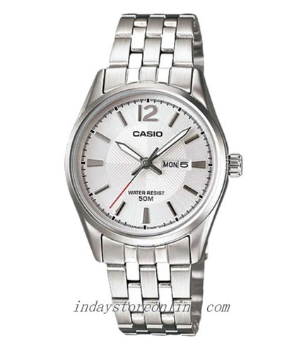 Casio Fashion Women's Watch LTP-1335D-7A Stainless Steel Band Triple-fold Clasp