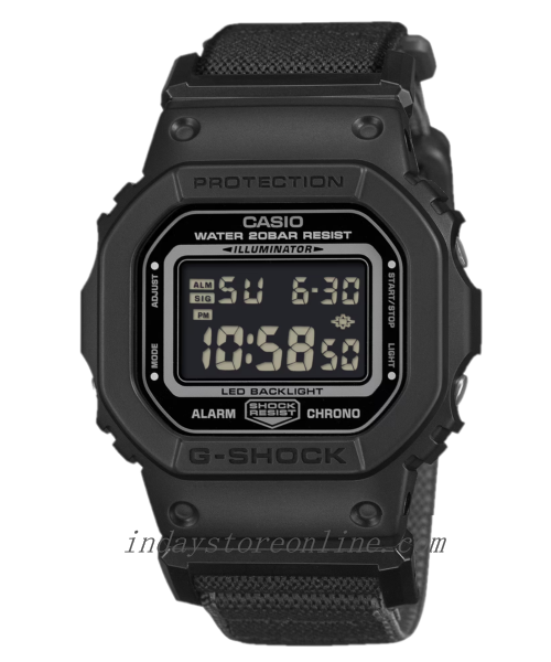 Casio G-Shock Men's Watch DW-5600MNC-8A2 Mineral Glass Shock Resistant Cloth Band Battery Life: 5 Years