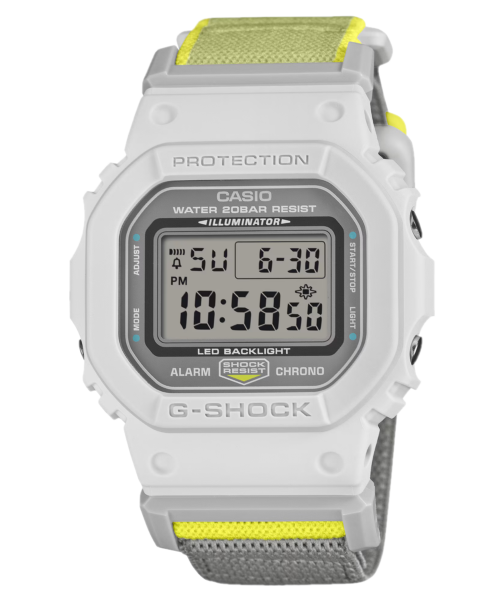 Casio G-Shock Men's Watch DW-5600MNC-7A8 Mineral Glass Shock Resistant Cloth Band Battery Life: 5 Years