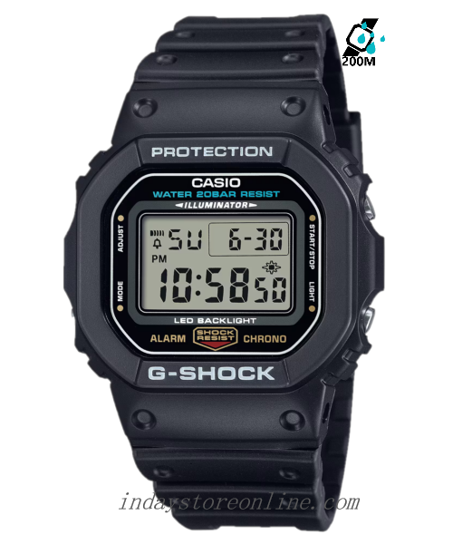 Casio G-Shock Men's Watch DW-5600UE-1 Resin Band Mineral Glass Shock Resistant