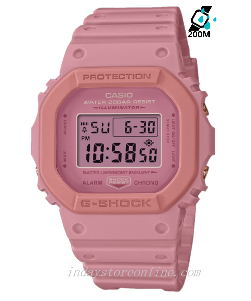 Casio G-Shock Men's Watch DW-5610SL-4A4 Digital 5600 Series Garden Pink Hues Look