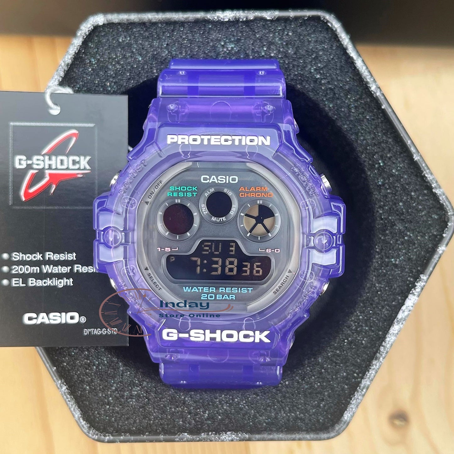 Casio G-Shock Men's Watch DW-5900JT-6 Digital 5900 Series Retro Future Translucent Vivid Colors